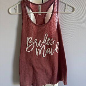 Womens Bella Canvas | Brides Maid | Razorback Tank top | Size Small